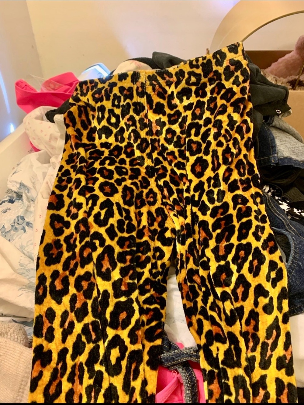 Leopard Print Leggings - Yellow Black True Vintage style of lip service Tripp XS